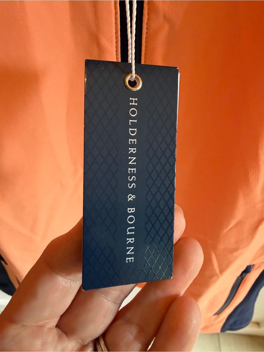Men's Holderness & Bourne "The Hayes" Performance Golf Vest in Sunset Orange - Picture 4 of 5